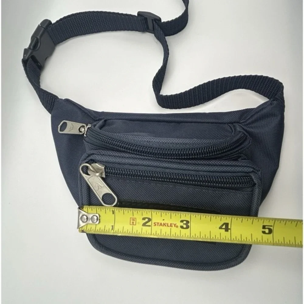 Youth Everest Waist Fanny Pack Blue Double Pocket Unisex‎